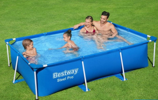 Bể bơi khung chống kim loại Bestway 56403 (260cm x 170cm x 61cm), tặng kèm bóng nhiều màu