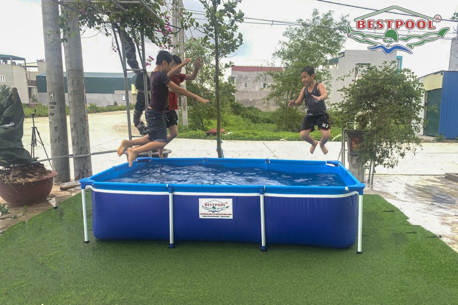 Bể Bơi Mini Bestpool BP50016 1.65m x 2.85m x 0,66m Bể Bơi Khung Kim Loại, Bể Bơi Trẻ Em