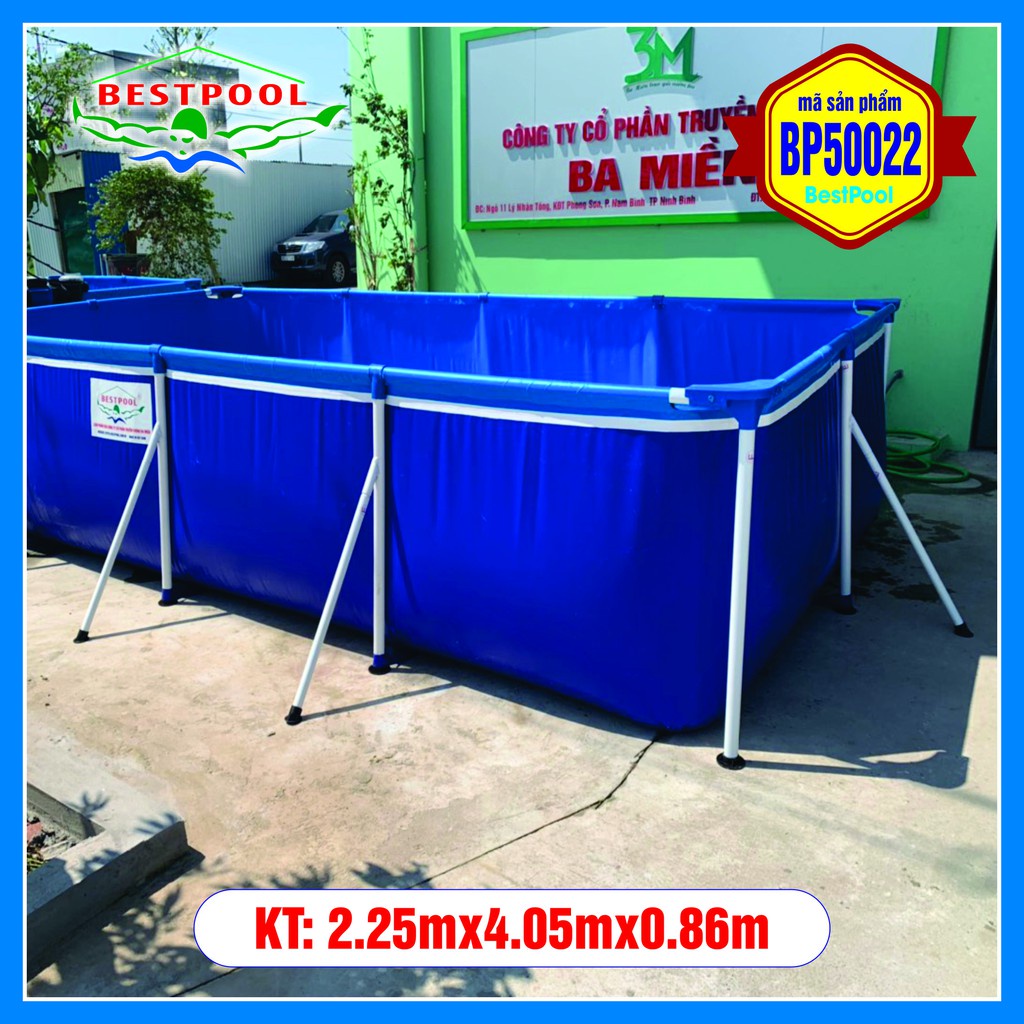 Bể Bơi Khung Kim Loại Bestpool BP50022 KT 2m25 x 4m05 x 0,86m - Lắp Ghép Nhanh Chóng Bảo hành 3 Năm