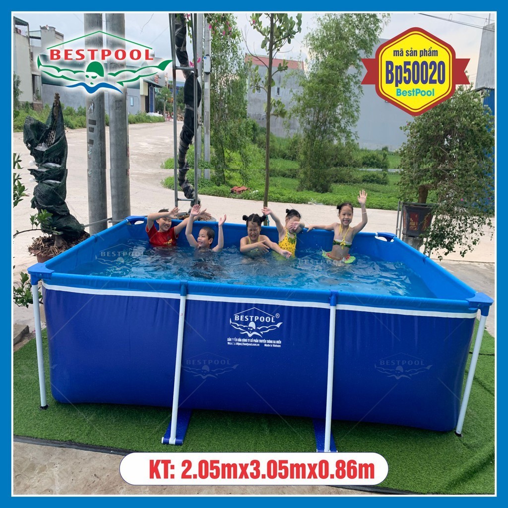 Bể Bơi Khung Kim Loại Bestpool BP50020A KT 2m05 x 3m05 x 0,86m - Lắp Ghép Nhanh Chóng Bảo hành 3 Năm